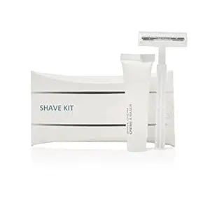 World Amenities LUXURY NECESSITIES - Bulk Shave Kit Shave Kit | 200 Count| Includes Twin Blade Razor and Moisturizing Shave Cream | Individually Boxed Hotel Amenities| Mini Travel Size Toiletries