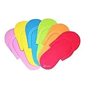 12 Pairs Eva Disposable Pedicure Slippers Anti-Slip Party Pack ZMOI Collection