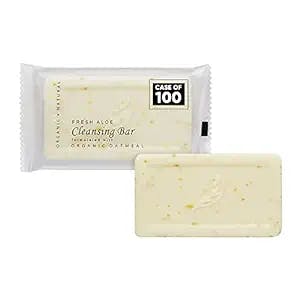1-Shoppe All-in-Kit Diversified Hospitality Organic Oatmeal 1.25 oz Bar Soap, Travel Size Hotel Amenities (Case of 100)