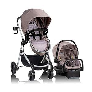 The Evenflo Pivot Modular Travel System with LiteMax Infant Car Seat with A