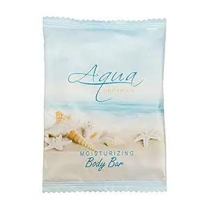 1-Shoppe All-in-Kit Aqua Organics Bar Soap, Travel Size Beach Hotel Amenities, 1 oz (Case of 100)