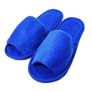 Kid's Open Toe Slippers Cotton Terry Velour Cloth Spa Hotel Girls and Boys Slippers Royal