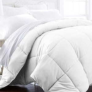 Beckham Hotel Collection Full/Queen Size Comforter - 1600 Series Down Alternative Home Bedding & Duvet Insert - Pure White