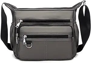 FUUIE Messenger Bags Men Oxford Crossbody Bags Travel Luxury Tote Handbag Messenger Bag Male Satchel Shoulder Bag (Color : Black)