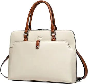 CLUCI Women PU Leather 15.6 Inch Laptop Briefcase