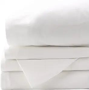 Red Land Cotton Luxury Sheet Set | 100% American Grown Cotton Basics | Premium Hotel Ultra-Soft Lightweight 4 Piece USA Made Deep Pocket Fitted, Flat Sheet, & Pillowcases Percale Weave (King/White)
