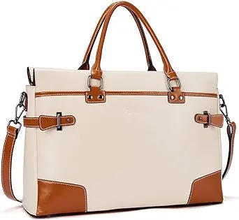 "Unleash Your Vintage Boss Lady Vibes with BOSTANTEN Womens Briefcase Lapto