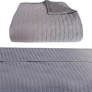 BedVoyage Viscose Derived from Bamboo Cooling Blanket King Size - Lightweight Quilt Coverlet Bedspreads & Luxury Bedding - Soft & Temperature Regulating - Bed Cover King Size Platinum