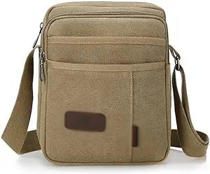 WULFY Messenger Bags Men Canvas Shoulder Bag Casual Travel Men's Crossbody Bag Luxury Men Messenger Bags Satchel Handbags (Color : C)