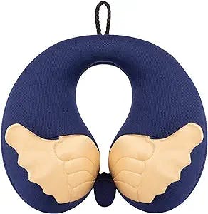AGACAS Neck Pillow for Travel,Pillows for Airplanes with a Pair of Cute Wings Provide Neck Support,Flight/Car Pillow for Sleeping,Travel Essentials Accessories&Great Gift for Women/Girls, Blue