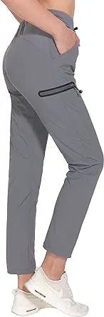 Little Donkey Andy Women's Ultra-Stretch Quick Dry Lightweight Ankle Pants Drawstring Active Travel Hiking