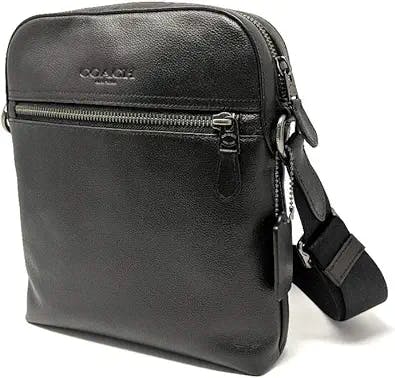 Coach Houston Flight/Messenger Bag Smythe Leather (Black)