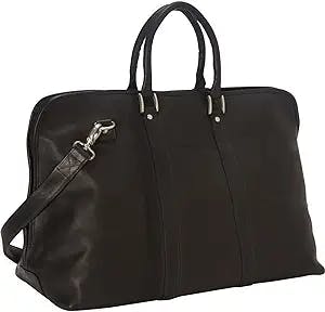 Royce Leather Luxury Travel Duffel Carryon Bag in Colombian Leather, Black, One Size