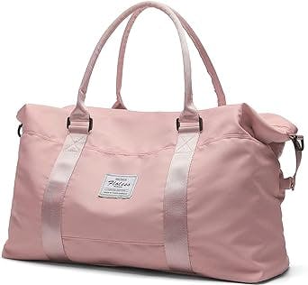 Travel Duffel Bag, Sports Tote Gym Bag, Shoulder Weekender Overnight Bag for Women