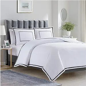 Mellanni Queen Duvet Cover Set - 5 PC Iconic Collection Bedding Set - Luxury, Extra Soft & Cooling - 1 Comforter Cover, 2 Shams, 2 Pillow Cases - Button Closure and Corner Ties (Queen, Hotel Gray)