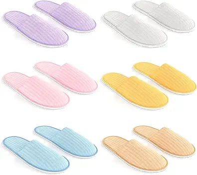 Slip into Comfort and Style with Maeline Bulk Pairs Disposable House Slippers for Family, Guests