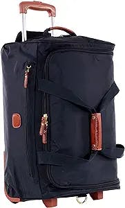 Bric's X-Bag Rolling Duffel Bag - 21 Inch Carry On Travel Bag for Men and Women - Luxury Weekender Luggage - Navy