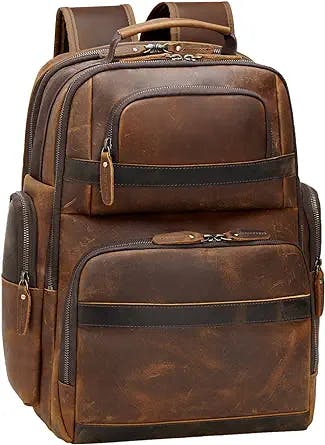 The Perfect Backpack for the Modern Gentleman: TIDING Men's Vintage Leather