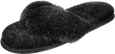 Fluffy Slippers for a Cozy Night In: DREAM PAIRS Women’s Fuzzy Cloud Slippe