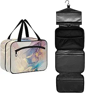 Vnurnrn Luxury Abstract Art1 Travel Toiletry Bag for Women Men Hanging Makeup Bag Portable Cosmetic Organizer Travel Gadgets for Vacation Must Haves Brushes Set