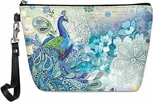 Trendy and Practical: The GIFTPUZZ Peacock Print Makeup Bag Review