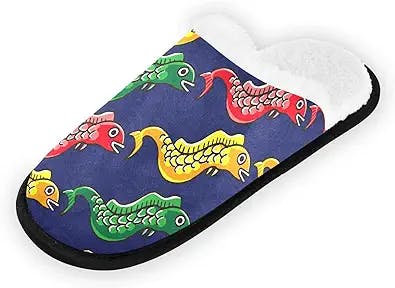 Colored Turtle Spa Slippers Closed Toe Indoor Hotel Slippers, Fluffy Coral Fleece, Padded Sole for Comfort- for Guests, Hotel, Travel