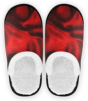 Snowman and Snowflake Christmas Home Slippers Non Slip Cotton Slippers Comfy Spa Slippers Home Bedroom Hotel Travel M for Men Women
