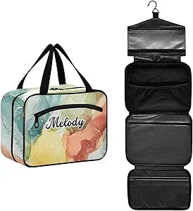 Custom Natural Luxury Marble Hanging Cosmetic Bags for Women Personalized Travel Toiletry Bag Large Waterproof Travel Makeup Bag Customized Travel Bags for Accessories Shampoo Cosmetics,M