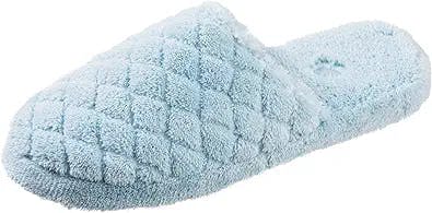 Acorn Women's Quilted Clog Spa Slipper, Soft Plush Terry, Cloud Contour Footbed, Indoor and Outdoor Sole
