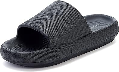 BRONAX Pillow Slides for Women and Men | Shower Slippers Bathroom Sandals | Extremely Comfy | Cushioned Thick Sole