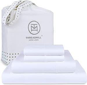 The Comfiest Night's Sleep of your Life: Threadmill 100% USA Supima Cotton Sheets, King Size Sheets, 1000 Thread Count