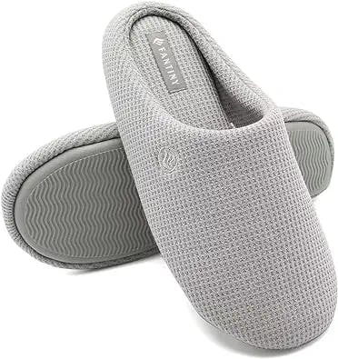 CIOR Unisex Men's Women's Memory Foam Slippers Comfort Cotton-blend Closed Toe House Shoes Indoor Scuff