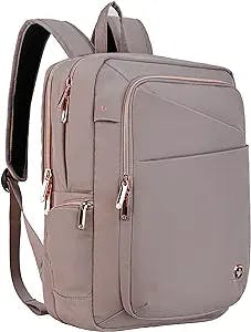 Swissdigital Katy Rose Laptop Backpack For Women，College Bookbags With USB Charging Port，Large Capacity Computer Backpacks For Work Business Lotus (SD1006F-82)