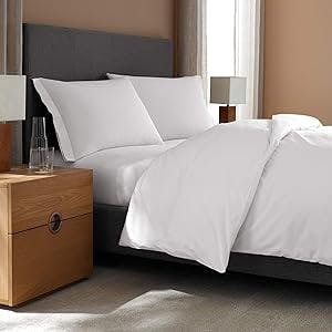 Luxury Bedding Fit for a Queen: The H by Frette Percale Standard Bed Bundle