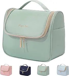 Makeup Bag Travel Cosmetic Bag Hand-Portable Girl Cosmetic Bag For Women Large Toiletry Bag Organizer (Green)