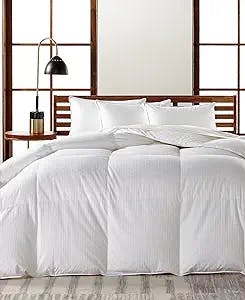Hotel Collection European White Goose Down Medium Weight King Comforter, Hypoallergenic UltraClean Down