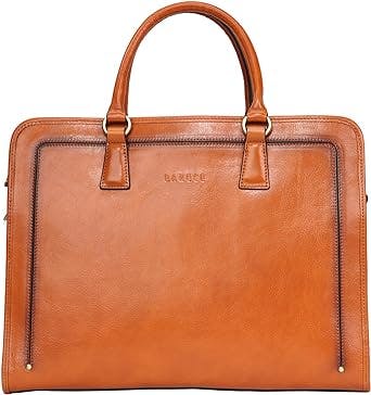 Banuce Full Grains Italian Leather Briefcase for Women 14 Inch Laptop Business Bags Ladies Shoulder Satchel Work Bags