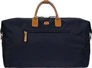 Bric's X-Bag / X-Travel 2.0 Deluxe Overnight Duffel Bag - 22" Luxury Weekender Bag for Women and Men Navy