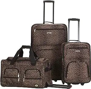 Get Wild and Ready to Travel with the Rockland Vara Softside 3-Piece Uprigh