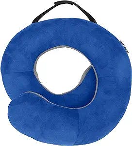 Travelon Deluxe Wrap N' Rest Pillow, Cobalt/Gray, One Size